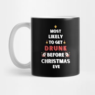 Most likely to get drunk before Christmas eve Mug